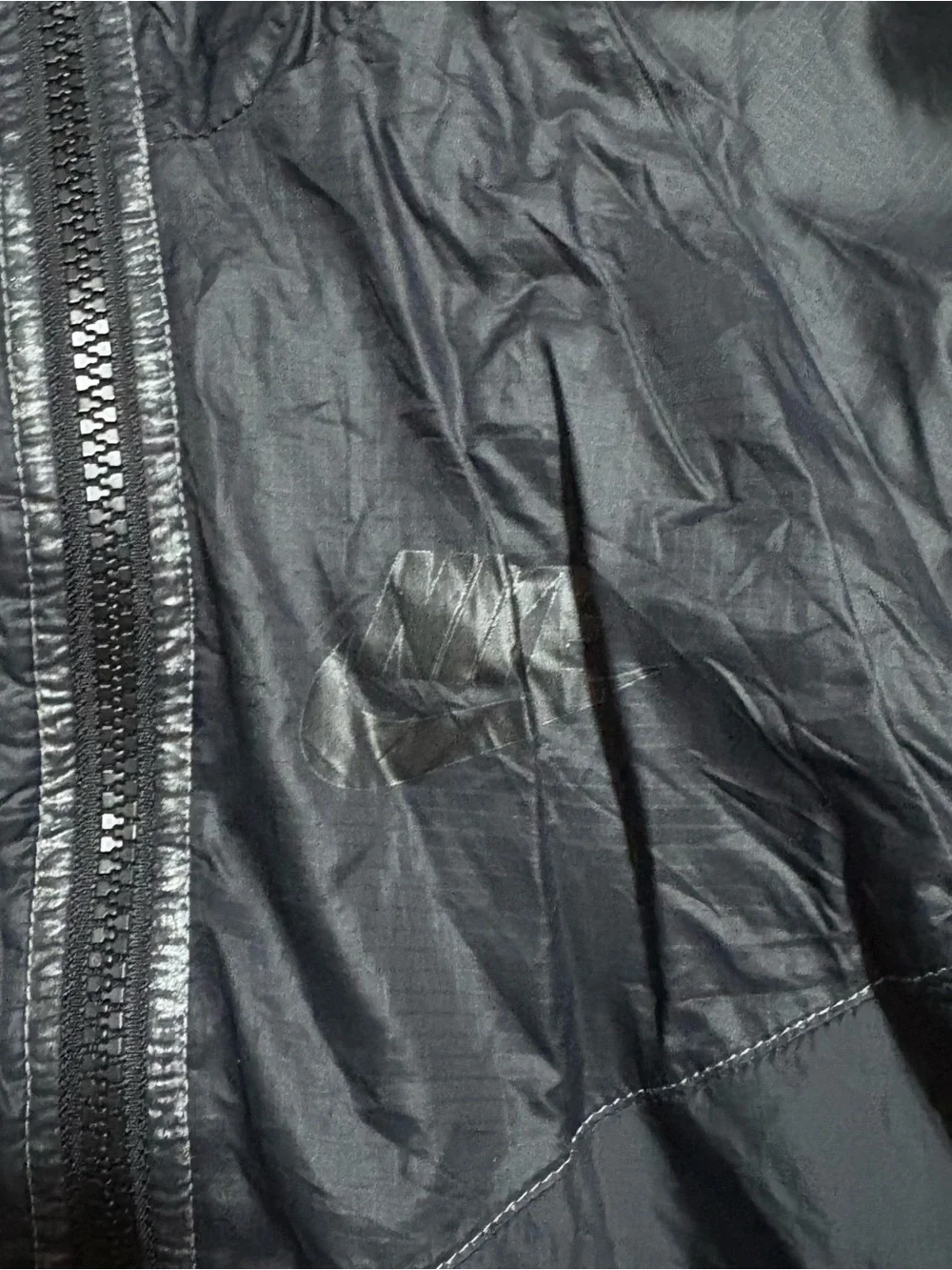 Y2K Nike Black Lightweight Thin Windbreaker Jacket Running Athletic XS Women’s